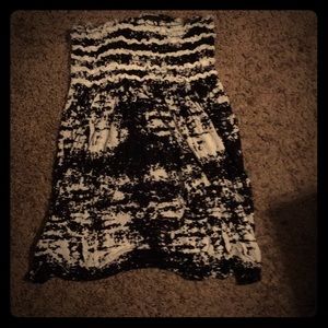 Daytrip Black & White Strapless Dress